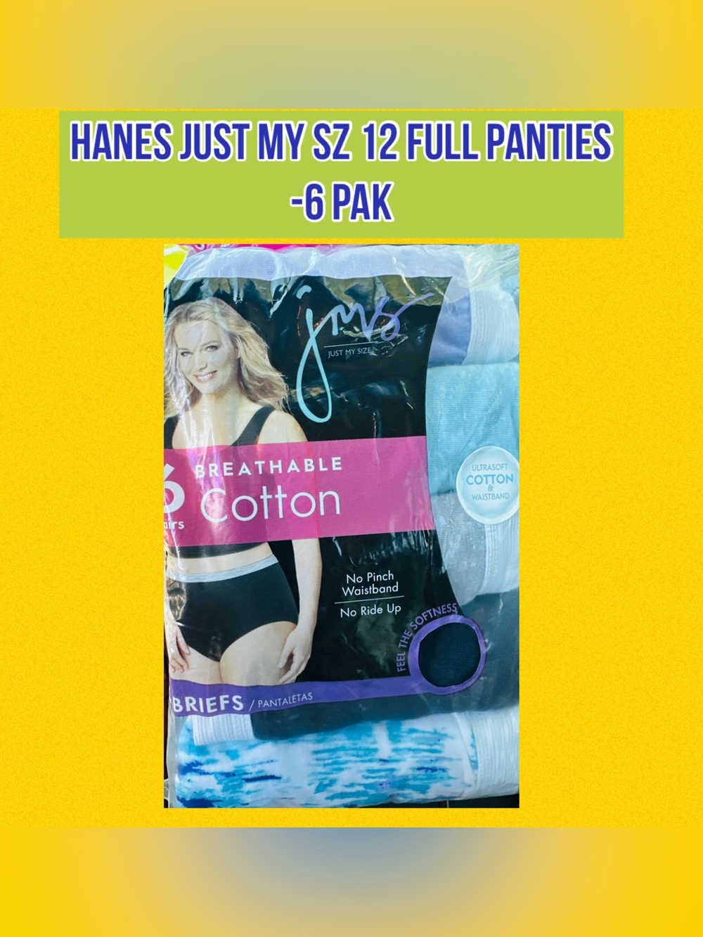Hanes Just My Size Breathable Cotton Briefs - Multi Color 6-Pack